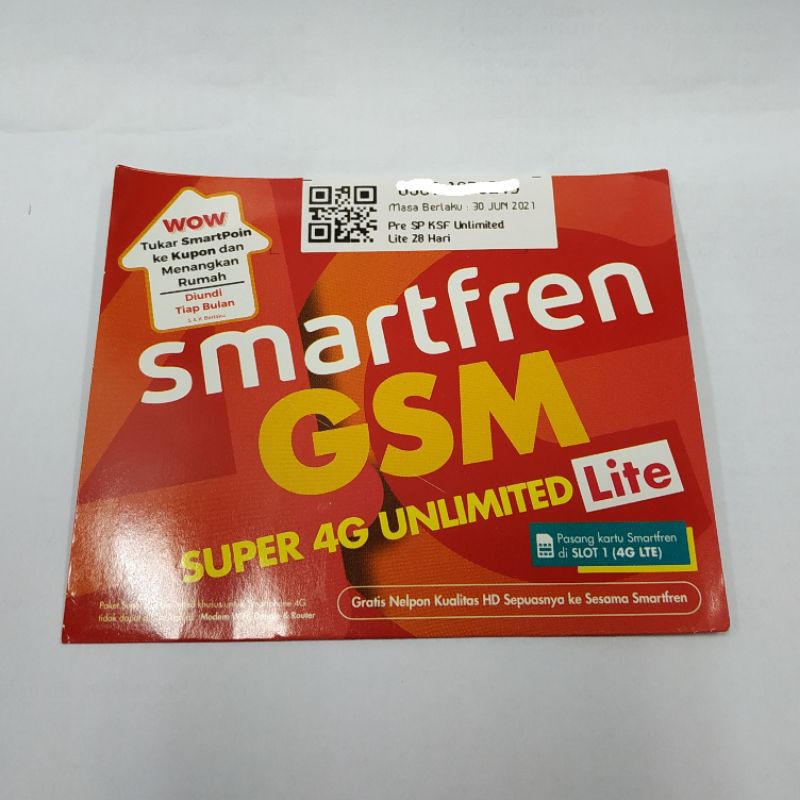 KARTU PERDANA DATA SMARTFREN UNLIMITED LITE