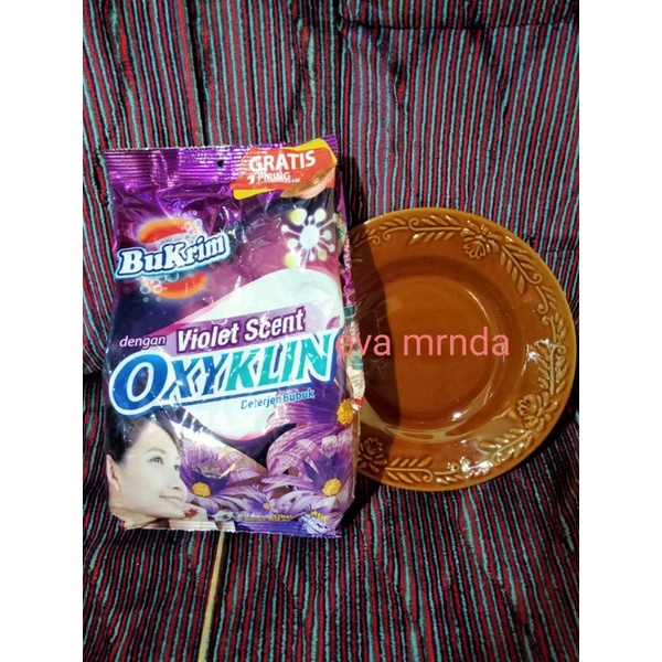 Bukrim detergen OxyKlin 800gr free piring keramik