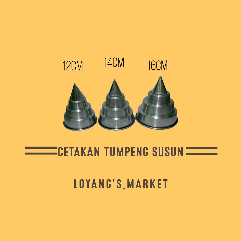 cetakan nasi tumpeng 3 susun dan 4 susun