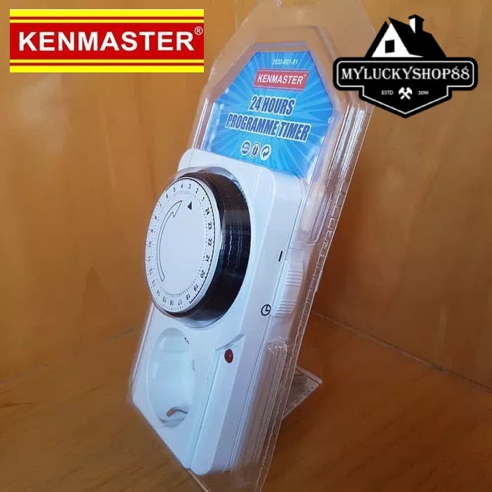 Kenmaster Stop Kontak Timer Listrik Manual Analog 24 hours programme