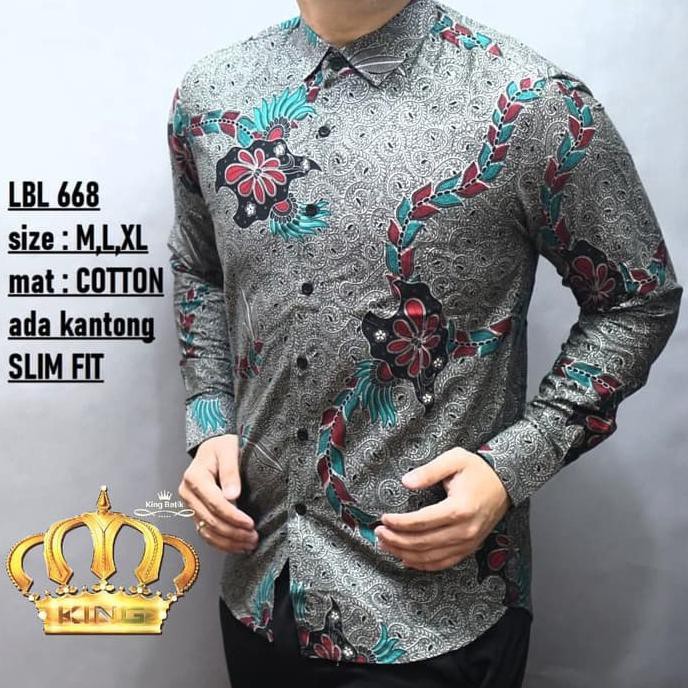 Pengiriman Cepat dan tepat batik pria modern,,,> BAJU BATIK PRIA LENGAN PANJANG NEW MODEL LBL 668