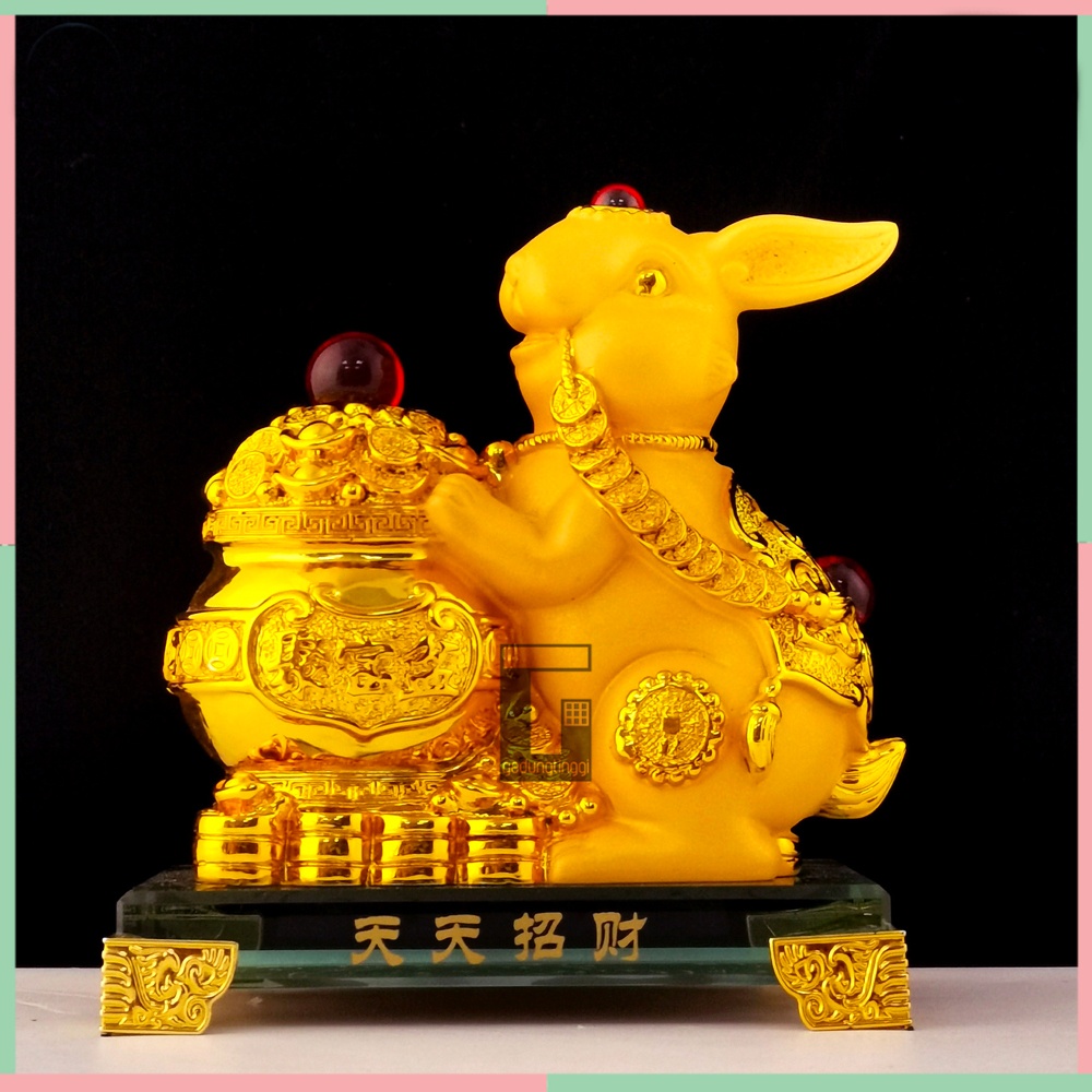 Patung Pajangan Hiasan Dekorasi Fengshui Kado Hadiah Imlek Sincia Shio Sio Sheshio Hewan 12 Animal Zodiak Bintang Binatang Hewan Kelinci Rabbit Rejeki Keberuntungan Feng Shui Gold Emas Kuningan Doff Tahun Baru Cina Sio Kelinci 2023 Ukuran Besar Kecil Mini