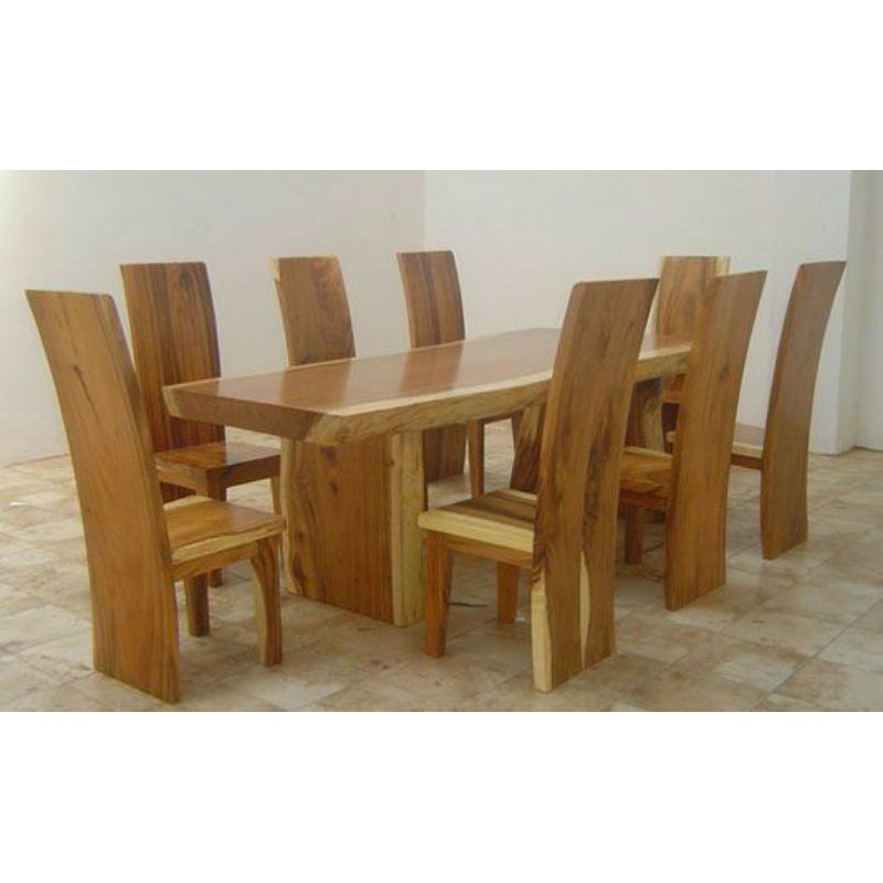 Meja makan trembesi , meja trembesi , meja makan kayu trembesi