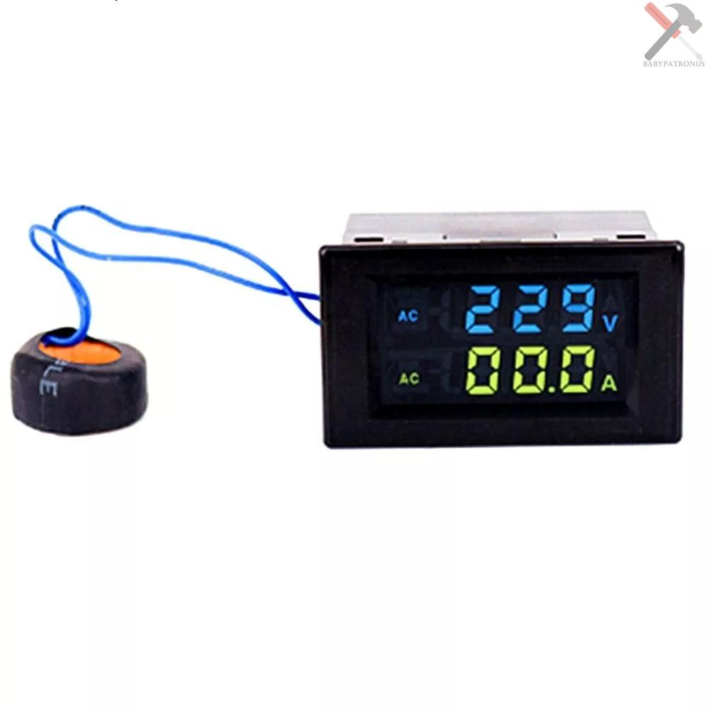 D85-2042A Voltmeter Ammeter Ac80-500V Dengan Layar Lcd Digital Ganda