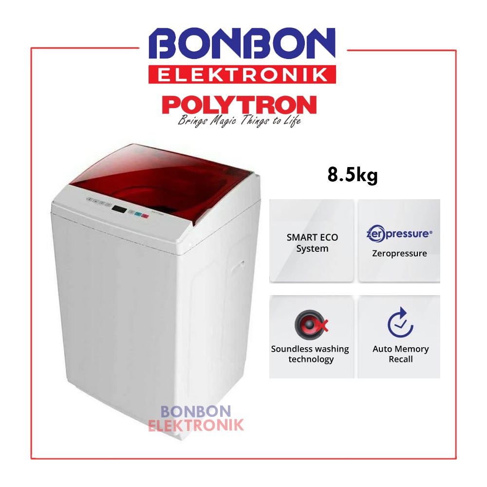 Polytron Mesin Cuci 1 Tabung 8.5KG PAW-8527R / PAW 8527 R