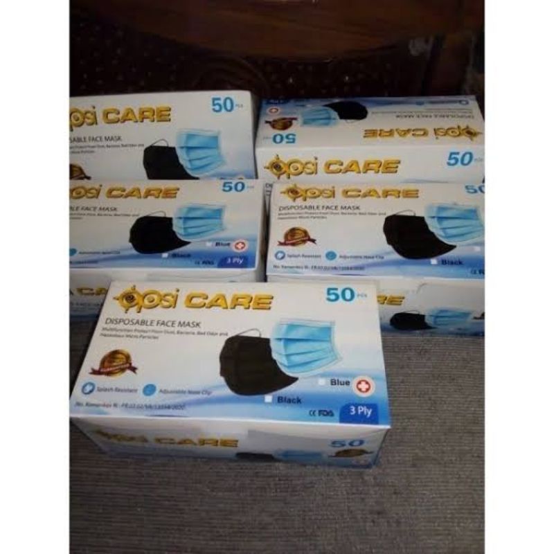 Masker Earloop 3 Ply Disposable Mask Opsi Care Isi 50 Pcs