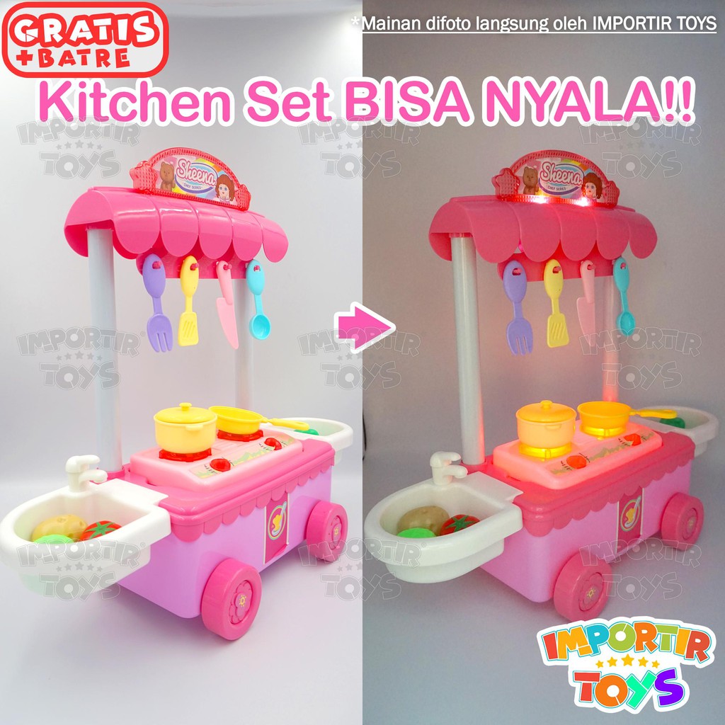 Mainan Kitchen PLAY SET IMPORTIR TOYS FREE BATRE bisa MENYALA lengkap dgn MUSIK