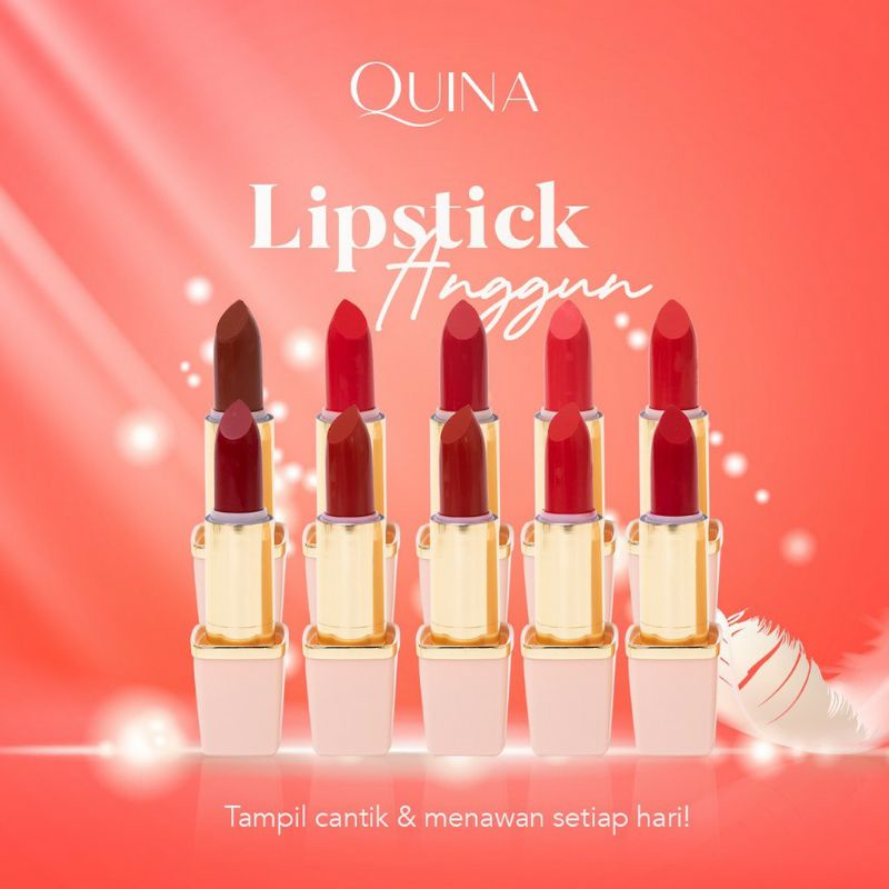 Quina Lipstick Anggun New/Lipstik Make Up Kosmetik/Lipstik Padat BPOM