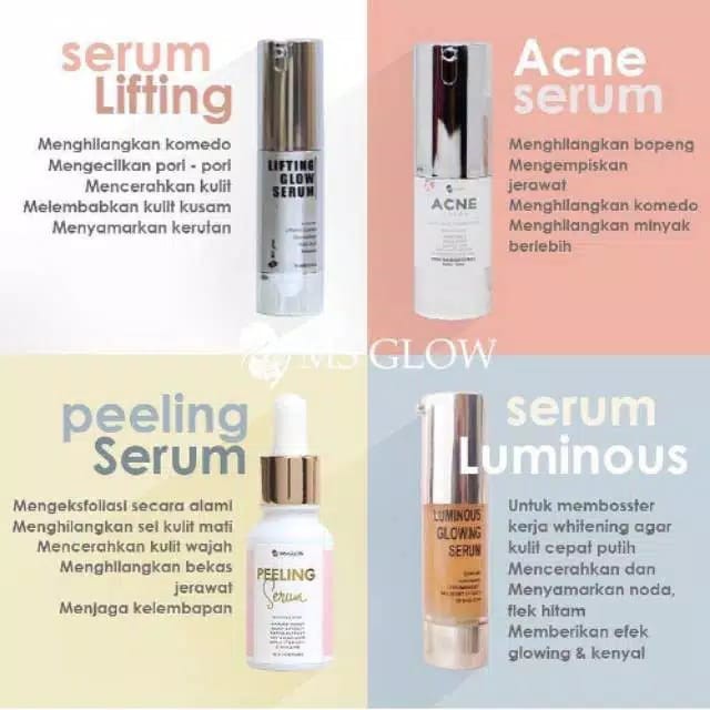 SERUM MS GLOW / SERUM LUMINOUS MS GLOW / SERUM LIFTHING MS GLOW / SERUM ACNE MS GLOW / SERUM GOLD