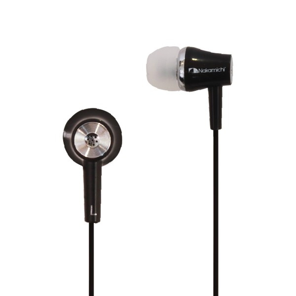 Nakamichi NM-CE100 Earphone In-Ear Putih dan Hitam dengan Mikrofon