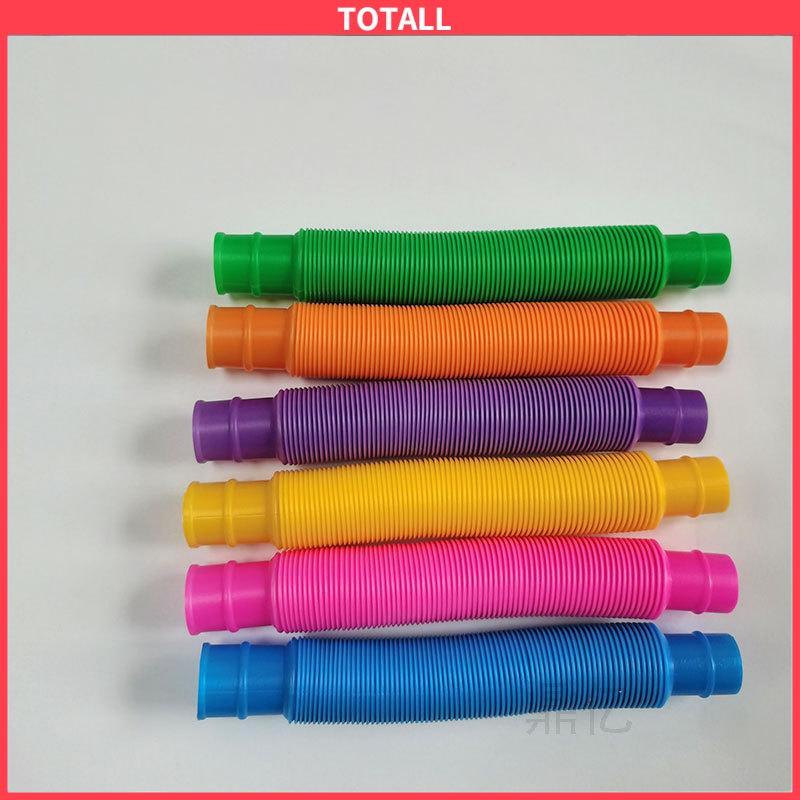 COD Mainan Fidget Tabung Pop it Teleskopik Bahan Plastik Corrugated Warna-Warni Untuk Anak Tabung Mainan Pendidikan-Totall