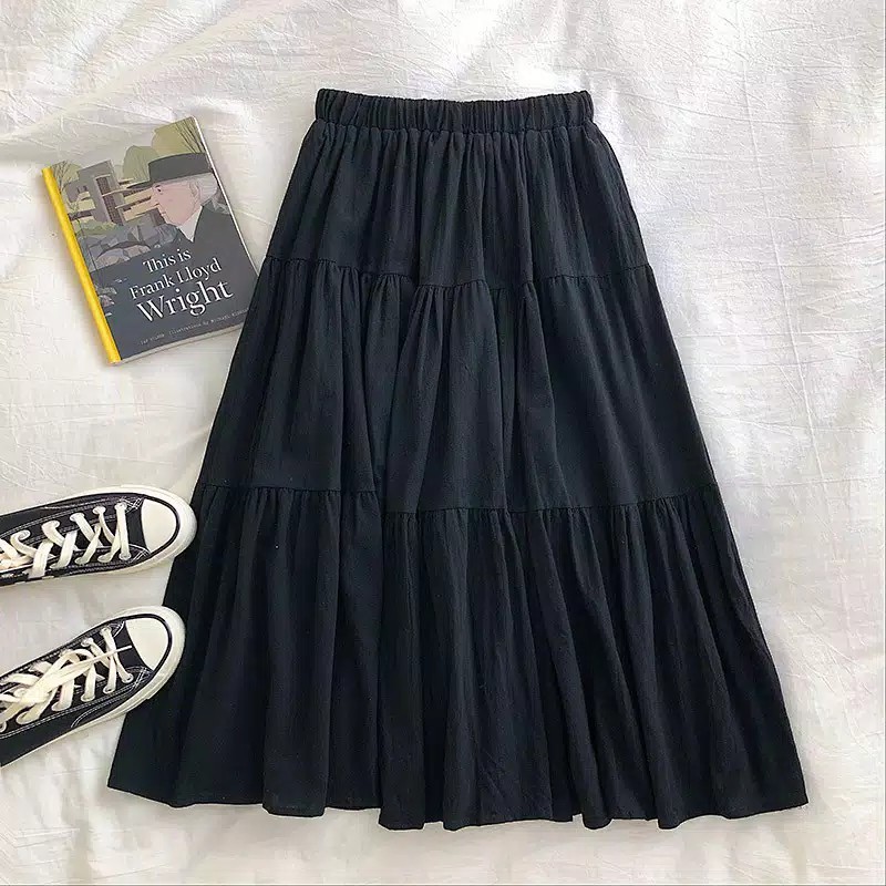 Ima Skirt Katun Rayon rok murah / skirt murah / rok panjang / rok wanita / rok / basic skirt-3