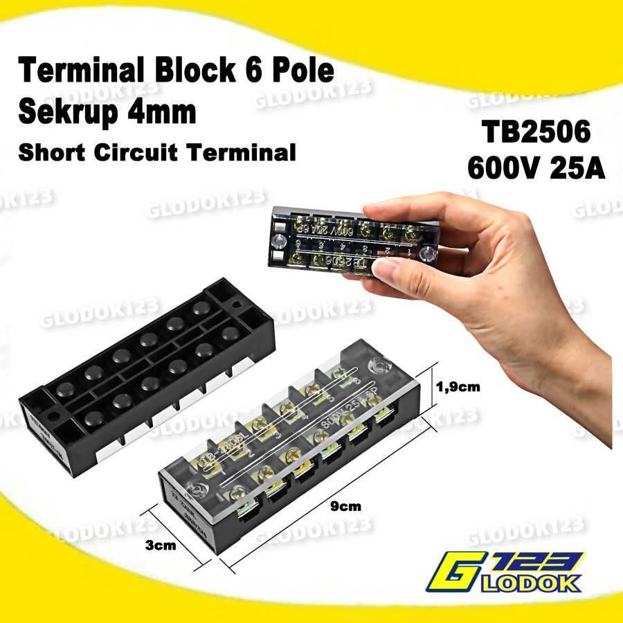 Terminal Block 6Pole 25A TB2506