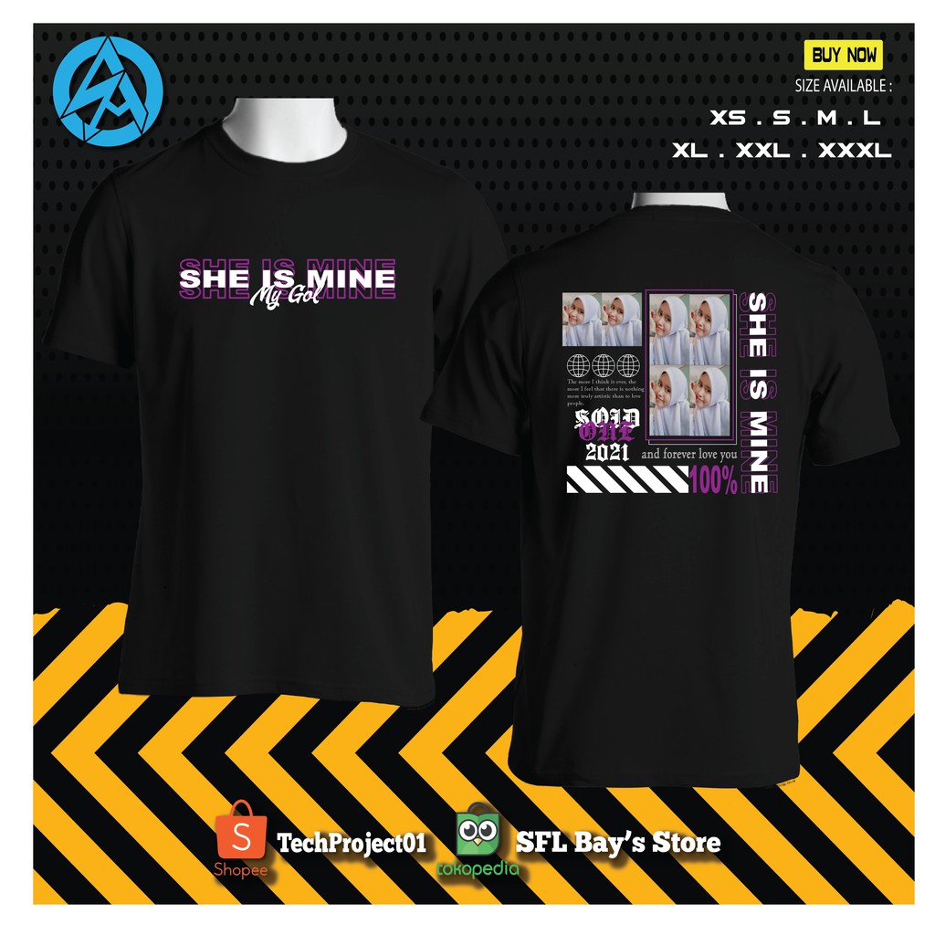 TechProject01 - New Kaos Baju Streetwear Love Mine Untuk Pacar (Bisa Custom Free)