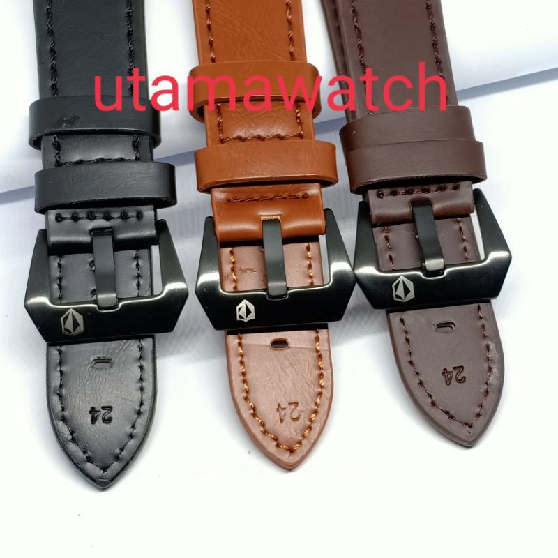 Tali jam Expdition hitam  coklat  24 dan 22 mm strap tali jam kulit Expedition