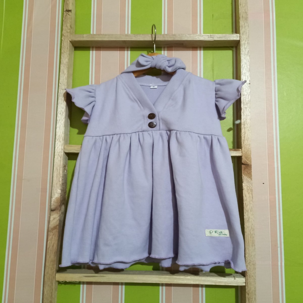 Dress anak perempuan bandana dress bayi dress anak free bandana dress anak