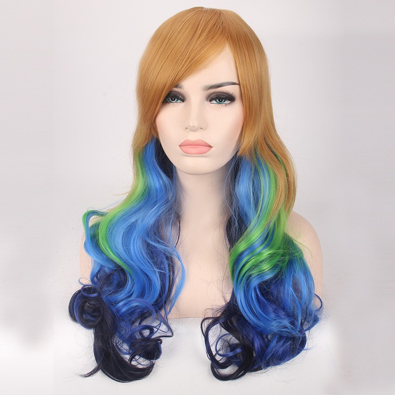 LOL-11 wig rambut palsu lolita cosplay harajuku daily four tone