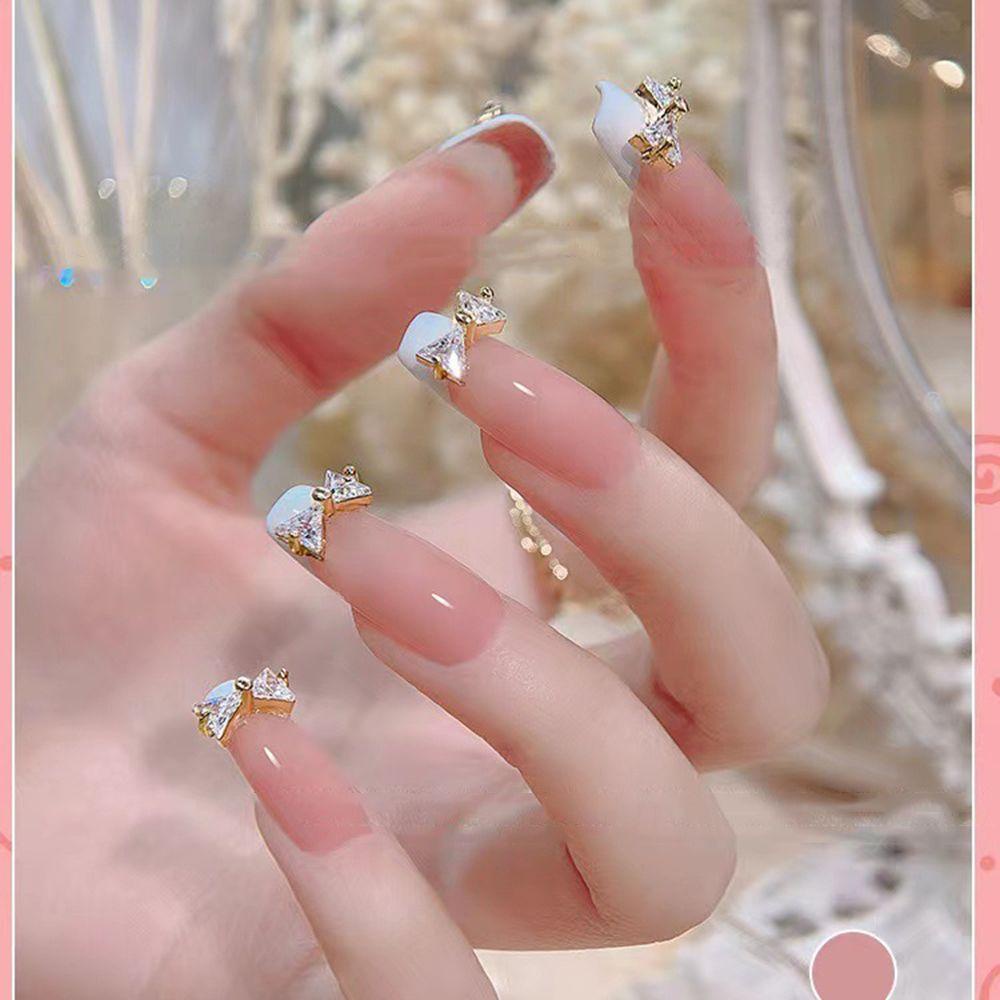 Needway 3D Nail Art Dekorasi Fashion Zirkon Wanita Perhiasan Hiasan Kuku Alloy Kristal Nail Art Berlian Imitasi