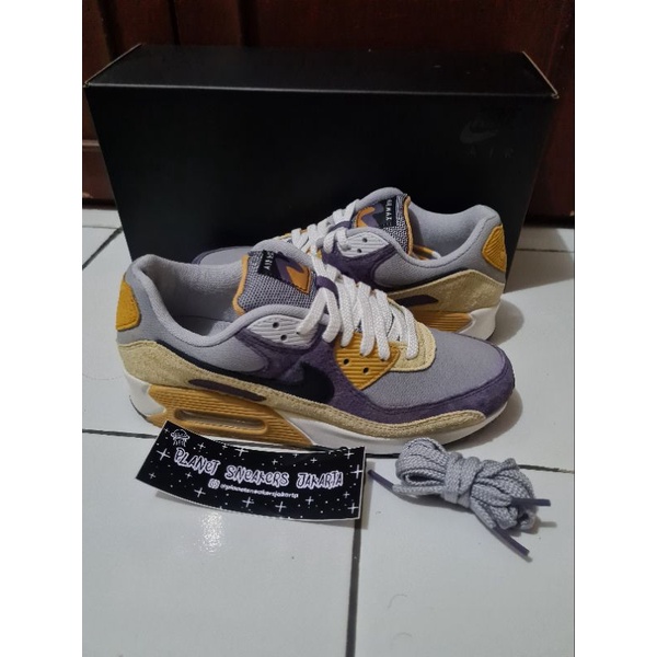 Nike Air Max 90 NRG "Court Purple/Black/Lemon Drop/Wolf Grey" Original BNIB