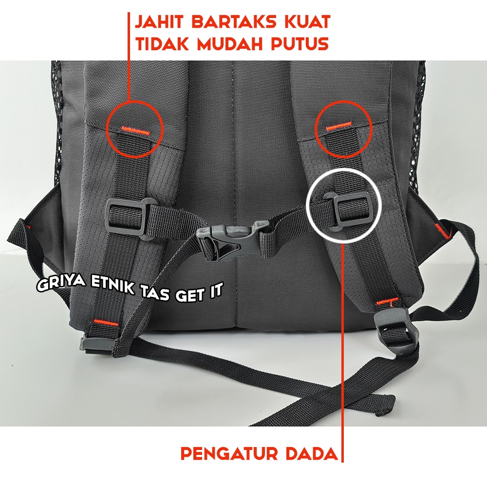 Tas Ransel Pria BONUS RAIN COVER Laptop 15 inch Elzack Expedition Elby Authentic