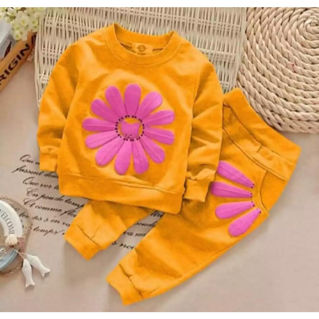 COD/ FREE ONGKIR/ DISKON MURAH-SETELAN SWEATER ANAK BAYI MOTIF BUNGA SUN FLOWER SIZE 1-5 TAHUN BAHAN BABYTERRY TERLARIS BEST SELLER TERBARU/ SETELAN SWEATER ANAK BAYI PEREMPUAN/ SETELAN SWEATER ANAK BAYI CEWE/ SETELAN SWEATER ANAK BAYI CEWEK