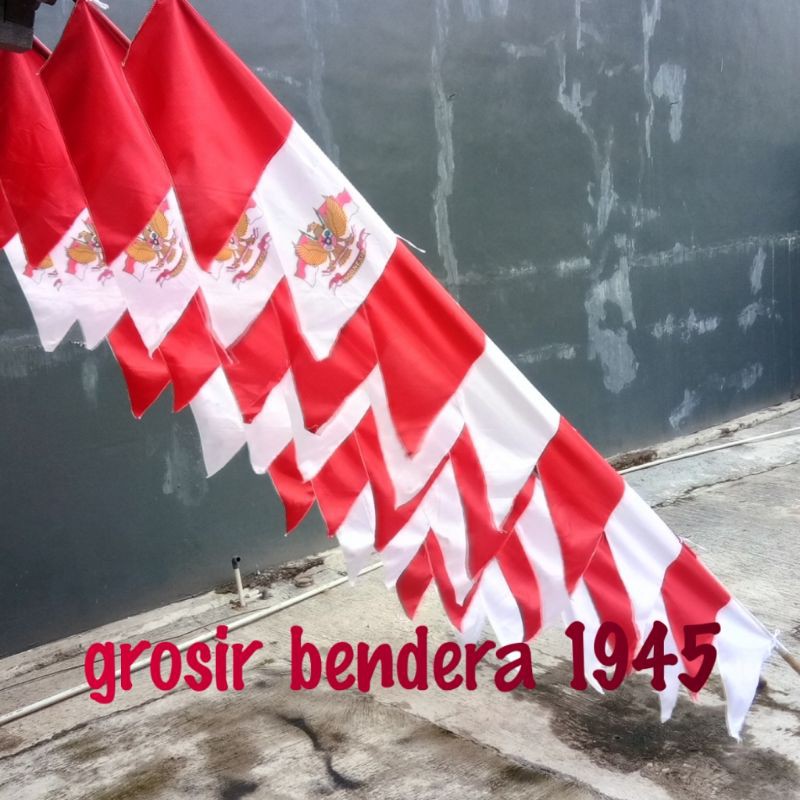 bendera umul-umul zig-zag merah putih harga 20 pcs
