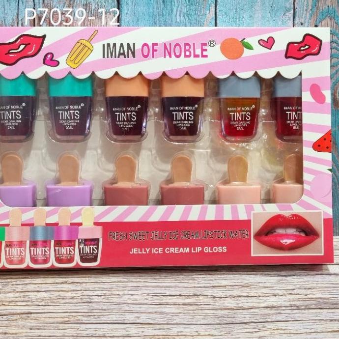12 Pcs Lip Tint Liptint Iman Of Noble Ice Cream
