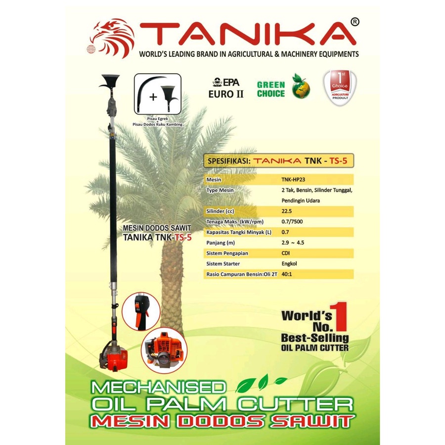 Tanika Mesin Dodos Sawit Tipe TNK TS 5
