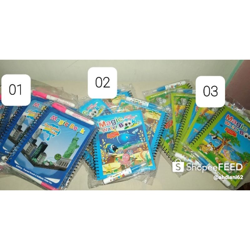 

Magic Water Book - Water Colouring Book - Buku Mewarnai