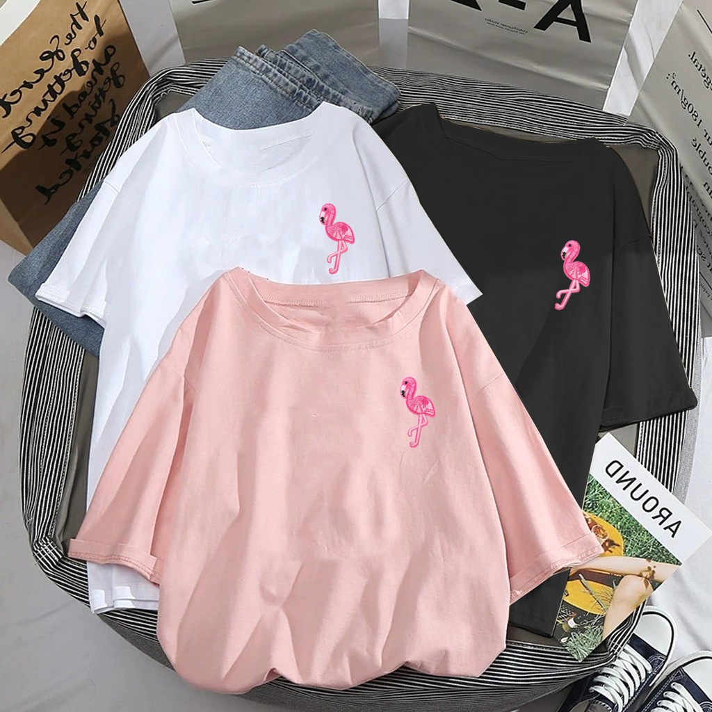 BIG FALMINGO / TERMURAH BAJU KAOS KATUN WANITA LENGAN PENDEK / TUMBLR TEE