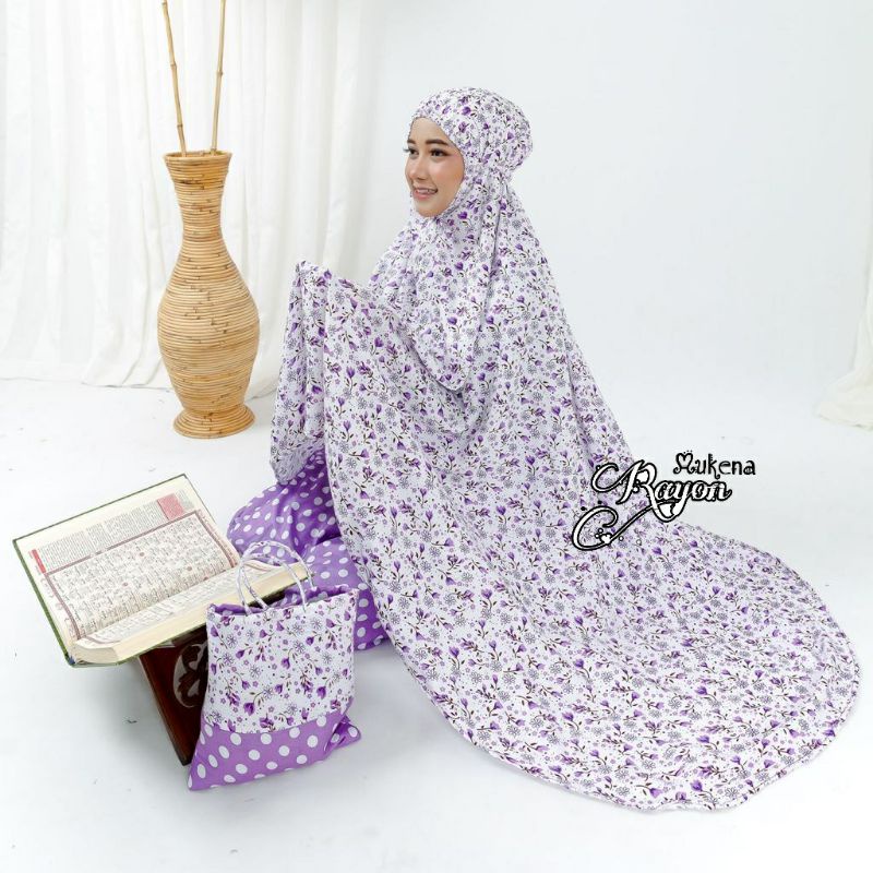 [MDSO] MUKENA DEWASA SOLO RAYON BALI RINTIK POLKA ALEYA || Mukenah traveling