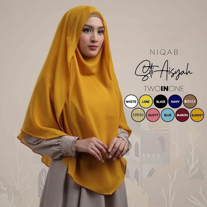 Jilbab syari / khimar syari / aisyah khimar 2 layer non pet