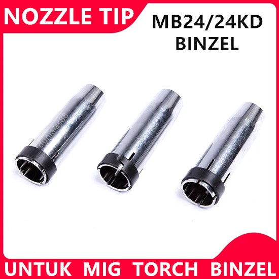 5Pcs Nozzle MB-24 Nosel Nozel Tip MB24 Mig CO2 Binzel MIG Welding Torch Mesin Las