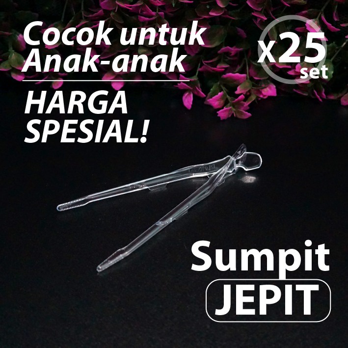 

Paket 25 Pasang - Sumpit Jepit - Bungkus Plastik Higienis - Clipstick