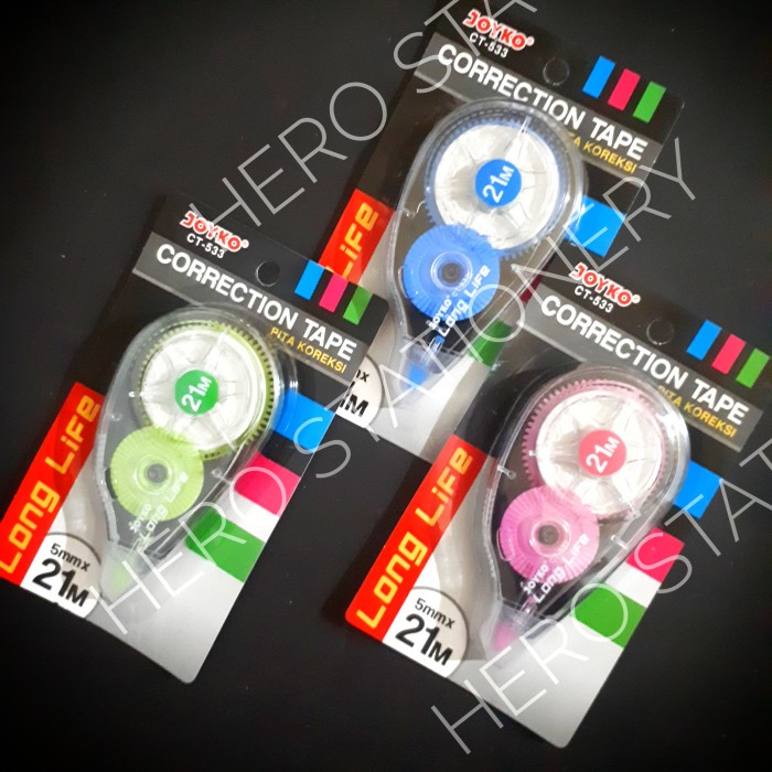 

Eklusif Correction Tape Joyko Long Life 21M Ct-533 Terlaris