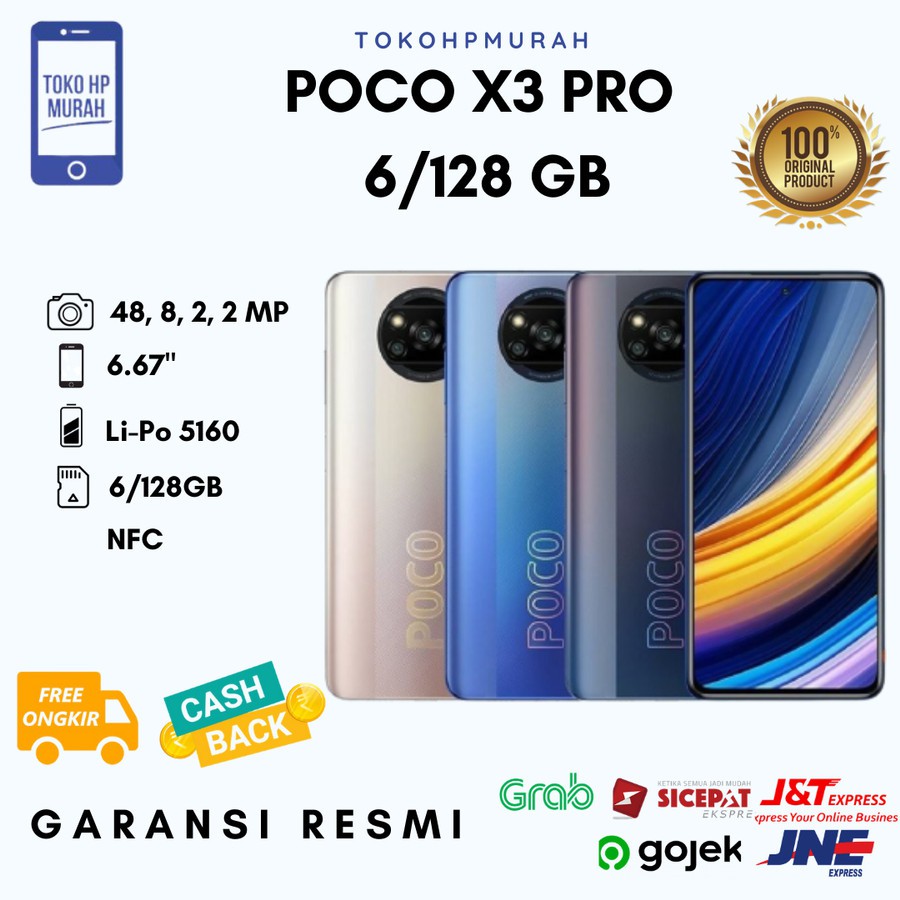 Poco X3 PRO NFC 6/128 Pocophone X3 Poco X 3 Garansi XIAOMI INDONESIA