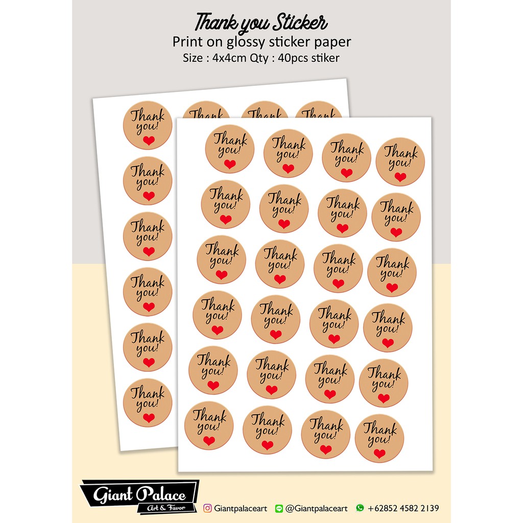 

48PCS STIKER THANK YOU