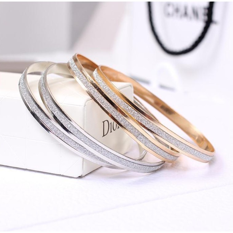 Gelang Wanita S12 Korea Fashion Women Titanium Alloy Bracelet Banle Aksesoris Perhiasan Elegan Style