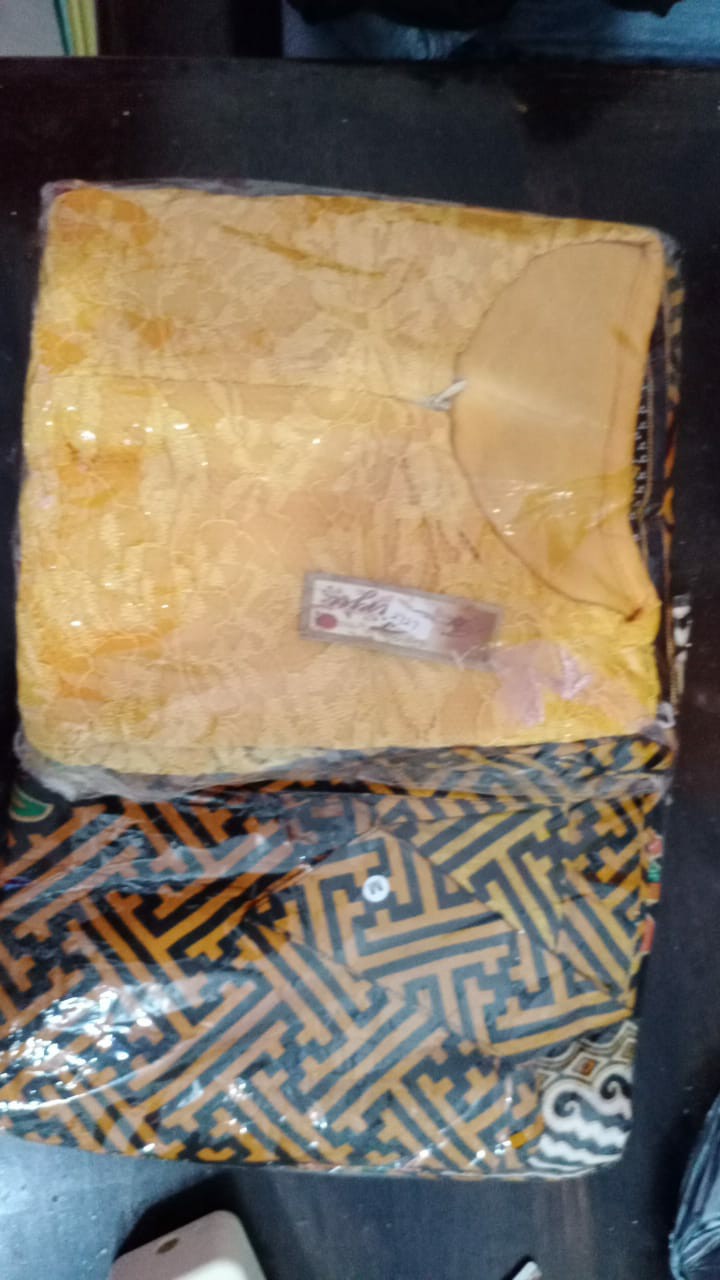 Couple Gamis Brokat 2727 Warna Full Furing Mix Katun Batik Pria Wanita Modern Premium