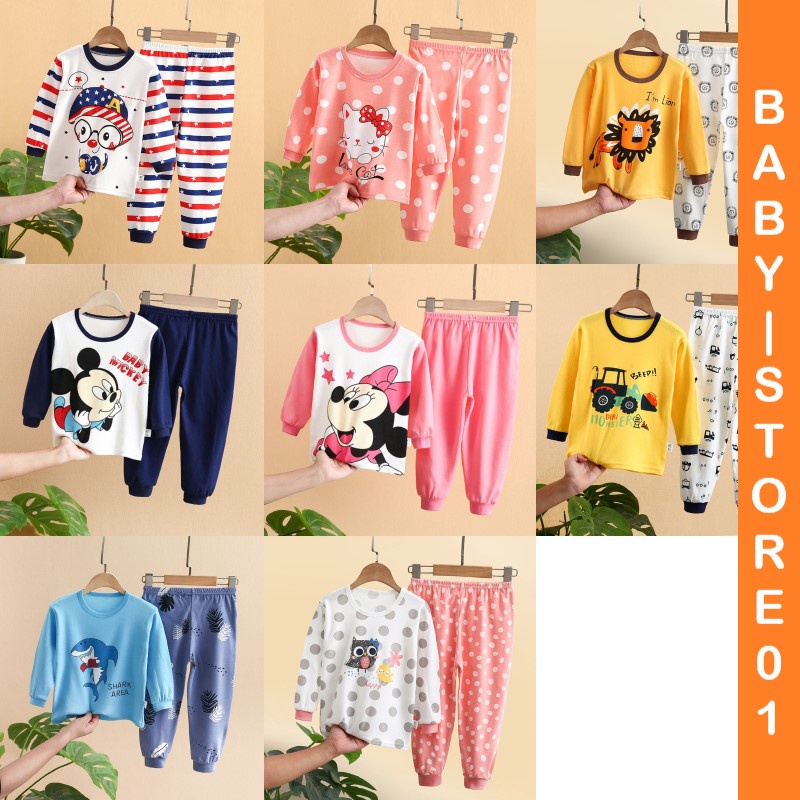 BABY STORE01 - BJD2 SETELAN ANAK 0-4 TAHUN PIJAMA ANAK BAJU ANAK BAJU PANJANG DAN CELANA PANJANG