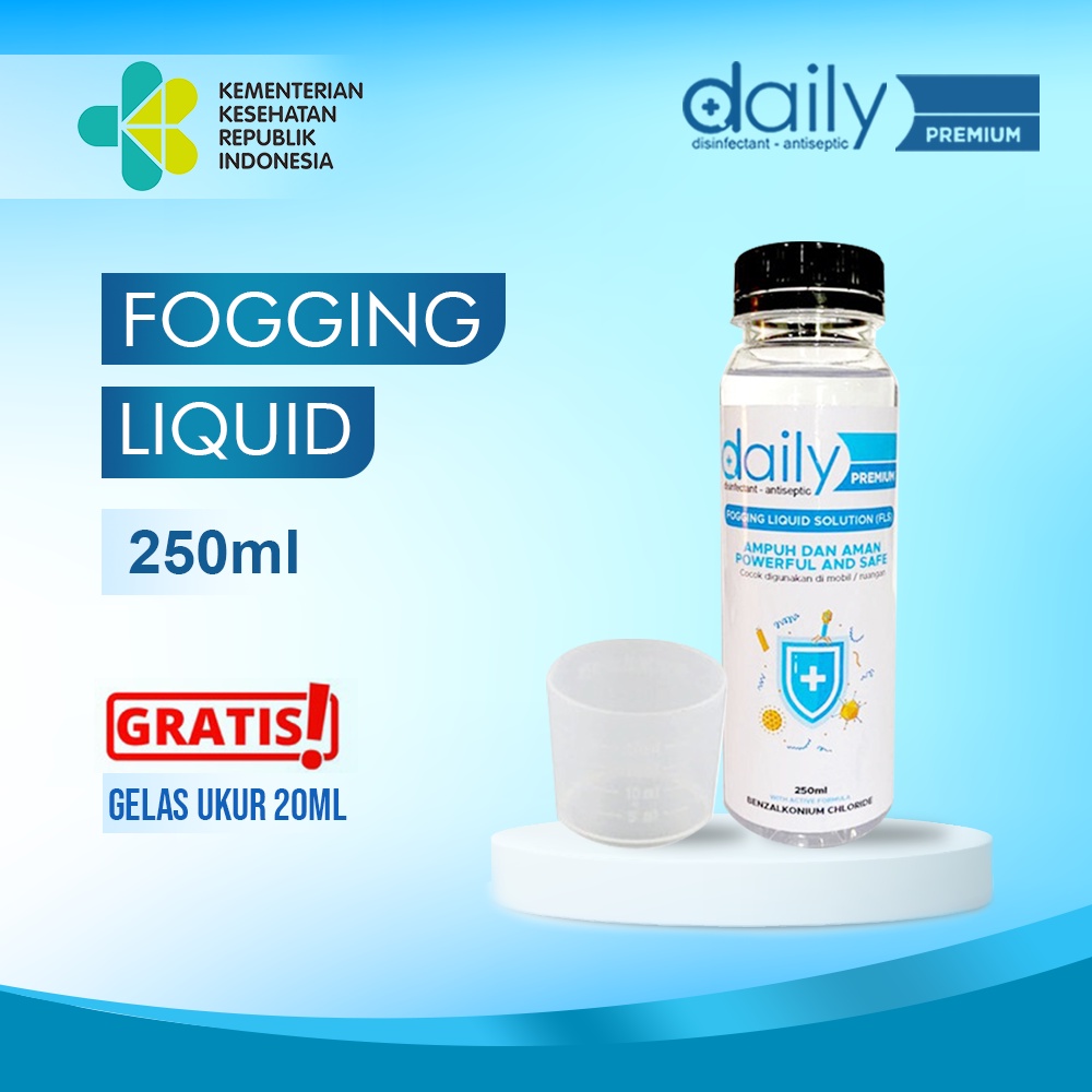 DESINFEKTAN FOGGING DAILY PREMIUM FOGGING LIQUID SOLUTIONS (FLS) 250ML KHUSUS MESIN FOGGING ASAP