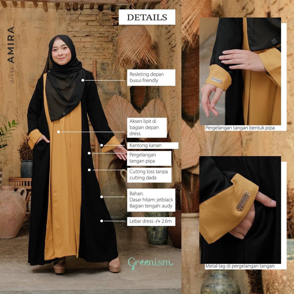 Greenism Gamis Amira Quality Premium Syari'i Dress