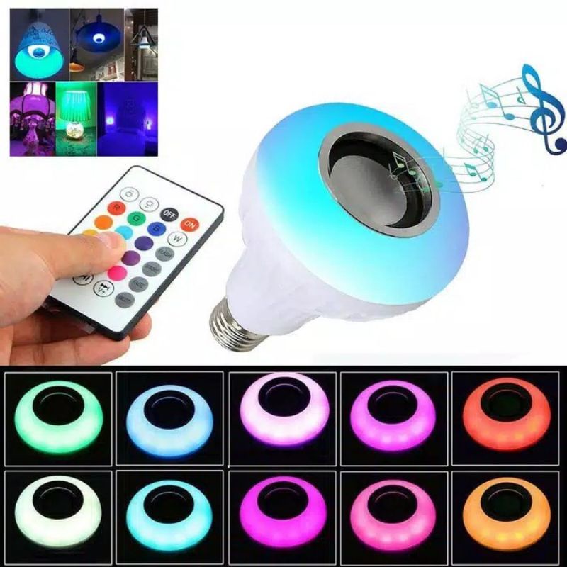 Bohlam Speaker Musik bluetooth Lampu Speaker