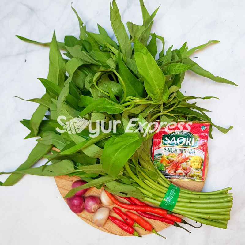 KIRIM INSTAN Paket Tumis Kangkung Bonus Saori Saus Tiram