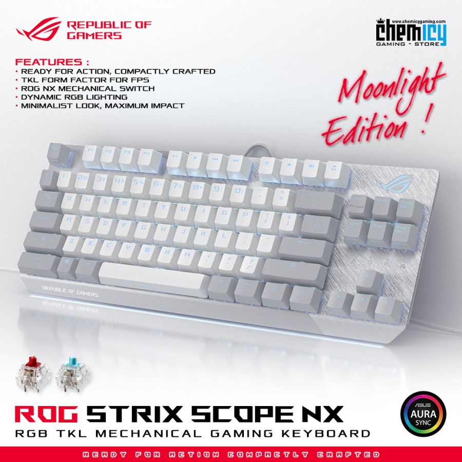 Asus ROG Strix Scope NX Moonlight TKL Mechanical Gaming Keyboard