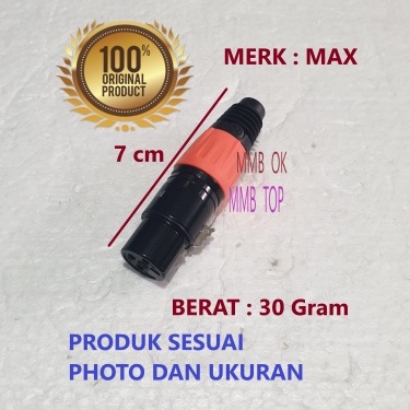 Soket Canon MAX / Jack XLR Female 3 pin / Soket Mic
