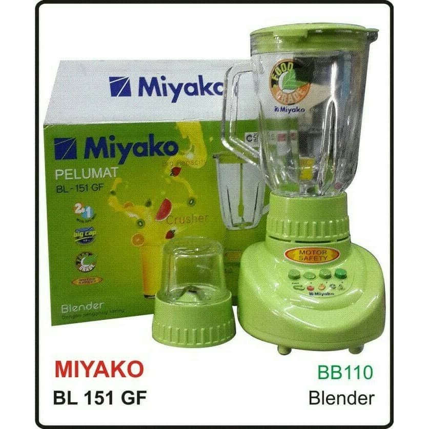 Blender Kaca Miyako BL-151GF 2in1 1.5 Liter Dry Mill Gelas Besar