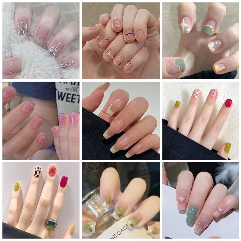 R441-r460 24pcs / Kotak Kuku Palsu Full Cover Untuk Nail Art