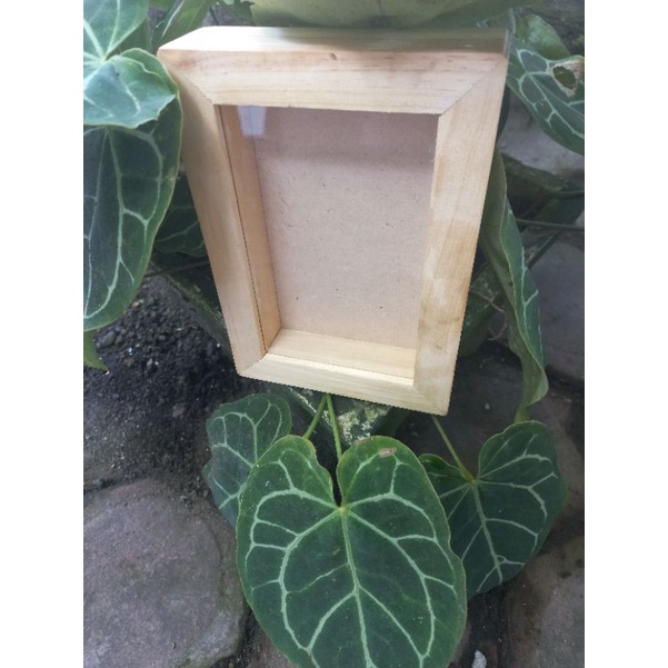 Ready stok Pigura / frame / Bingkai kayu 3D ukuran 4R 10x15 & 5R 13x18 + kaca acrylic anti pecah,