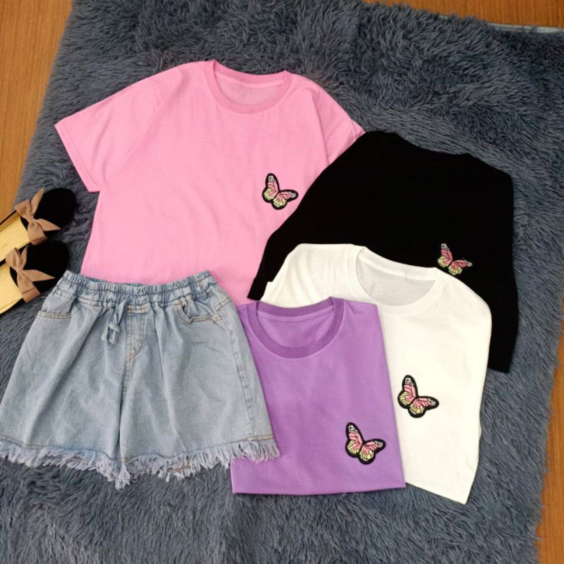 T-SHIRT/TUMBLR OVERSIZE PINK BUTTERFLY